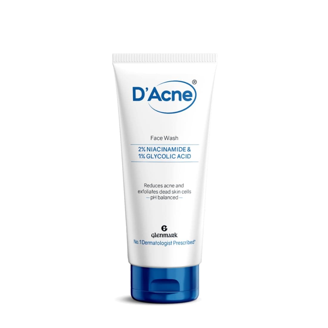 D’Acne Soft Face Wash | 2% Niacinamide & 1% Glycolic Acid| Visibly reduces acne in 10 days | Gentle everyday cleanser |Suitable For Sensitive, Oily & Acne-prone Skin | Men & women | 100 ml