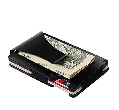 Stealodeal Black Exclusive ★ Metal Wallet Money Clip Card Holder