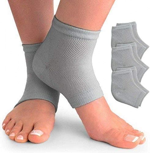 WEPTIX® Silicone Gel Heel Socks for Dry Hard Cracked Heel Repair Pad, Swelling & Pain Relief, Cushion Support, Foot Care, Ankle Protection, Plantar Fasciitis for Men and Women- (Multi Colour)