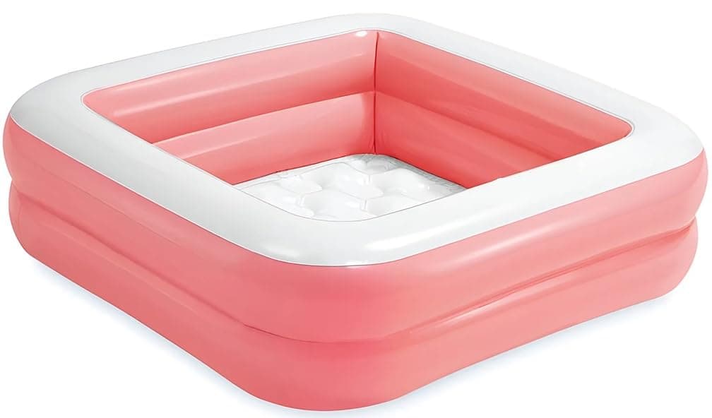 Toy Imagine 3 ft Square Inflatable Pool for Kids – Swimming Bathtub for Toddlers (0–5 Years) | Outdoor Garden Summer Play Pool(Pink)