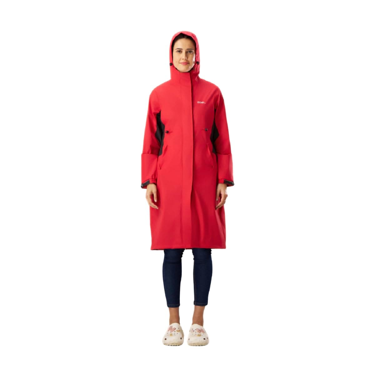 ZEEL Ladies High Neck Raincoat | Waterproof Long Raincoat with Belt, Zeel Diva_ZKL01_Parent