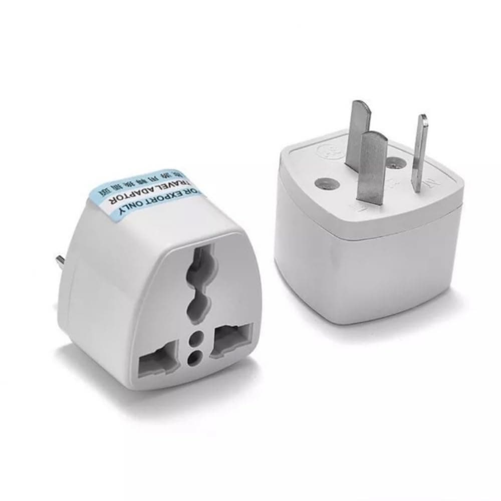 Hi-Plasst India to Australia Plug Converter | Pack of 2 Type-I (3-Pin) | for China, New Zealand, Argentina, Fiji Universal Socket | Australian Adapter for Phones, Laptops, Chargers