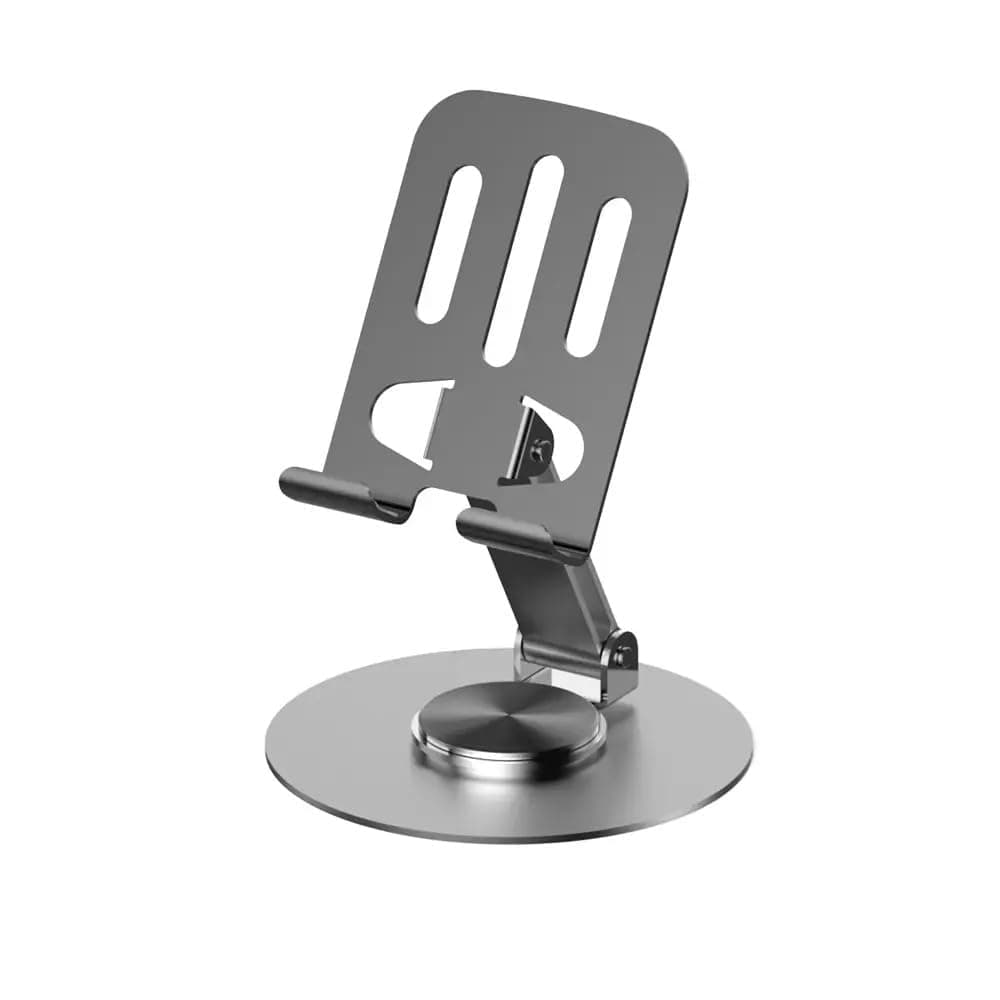 holdUP Hold UP Mobile Stand, 360° Rotatable Phone Stand for Table, Multiple Height & Angle Adjustments, Stable Metalic Round Base with Silicon Pad, Compatible with All Smartphones & Tablets