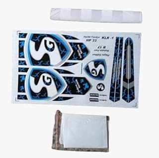 vicky sports BLUE HRD V-19 CRICKET BAT STICKER GLOSSY SHINE WITH GRIP AND FIBER TAPE