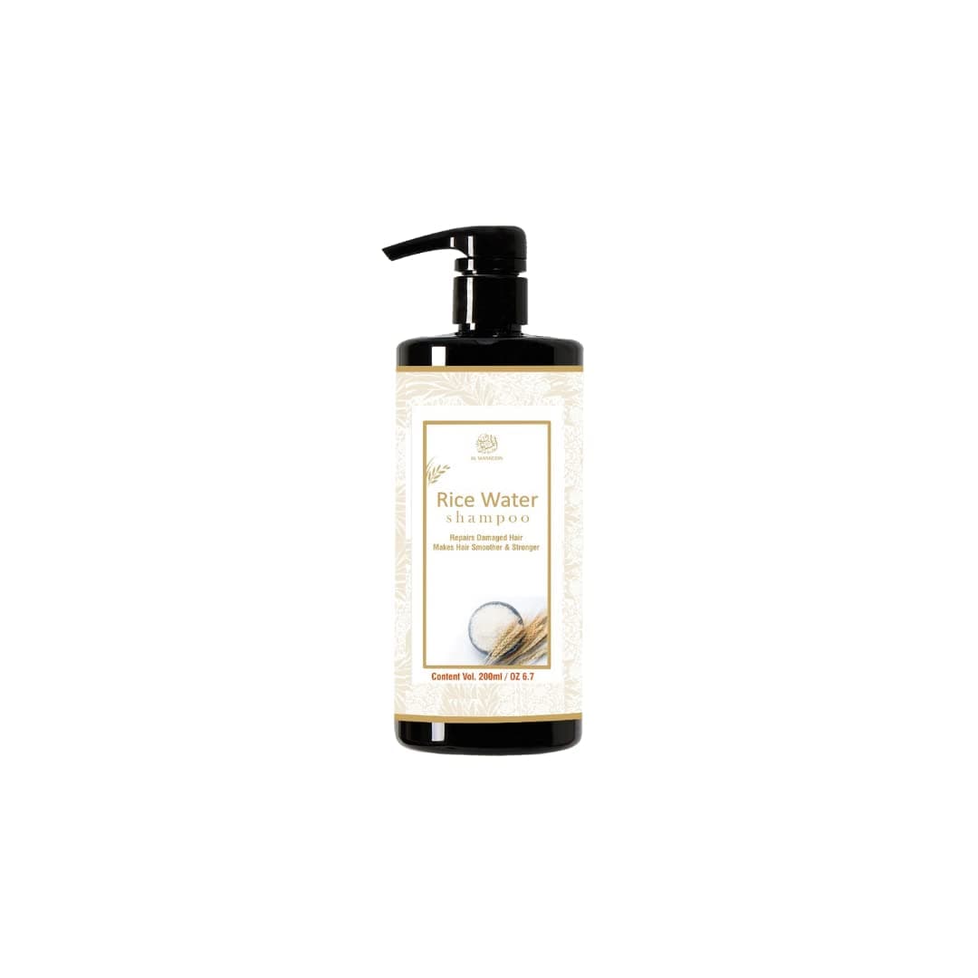 AL MASNOON Rice Water Shampoo 200ml for Repairs the Damaged Hair & makes Hair Smoother & Stronger