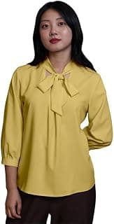 Zink London Women's Solid Yellow Regular Top