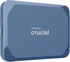 Crucial X10 1TB Portable SSD, Up to 2,100MB/s, USB 3.2 USB-C, External Solid State Drive, Compatible with Windows, Mac & Android, Durable Storage for Games, Photos & Files, Blue - CT1000X10SSD9-02