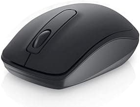 Dell WM118 Wireless Mouse, 1000DPI, 2.4 Ghz with USB Nano Receiver, Optical Tracking, 12-Months Battery Life, Plug and Play, Ambidextrous - Black