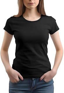 XENOVAURBAN Women's Plain Regular fit Round Neck T-Shirt