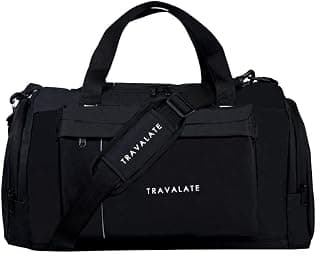 TRAVALATE Travel Duffle Luggage Bag Organizer | Multi Pocket Ultra-Light| Polyester 45 Lt| Men And Women | 21 X 09 X 11 Inch |Black, 22.86 Cm
