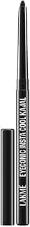 Lakme Eyeconic Insta Cool Kajal|| Black|| Cooling Kohl Liner with Cucumber|| Twist Up Pencil - Waterproof|| Smudge Proof & Long Lasting Eye Makeup|| 0.35 g