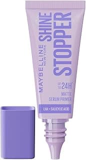 Maybelline New York Shine Stopper Primer | 3-in-1 Serum Primer for Oily Skin to Prime, Mattify, Hydrate with LHA & Salicylic Acid, 10ml
