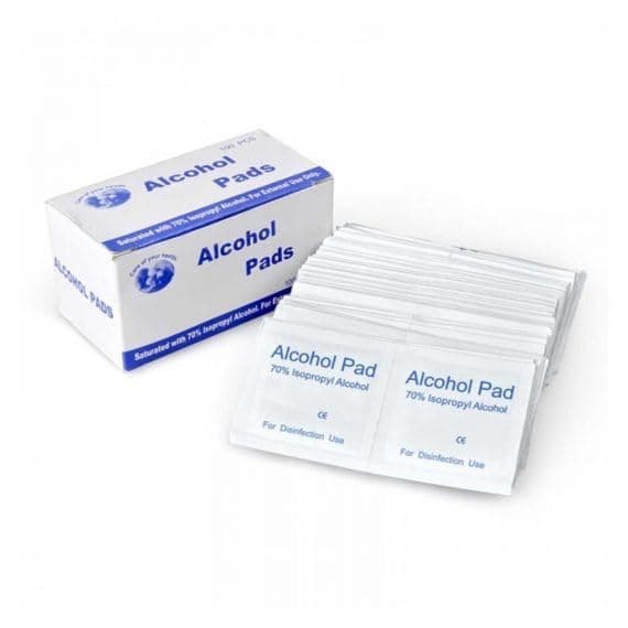 V SURZ Alcohol Swabs – 70% Isopropyl Alcohol Pads, Individually Wrapped, Sterile, Disposable, Antiseptic Wipes for First Aid, Injection Prep, Skin Cleaning – Box of 100 (100)