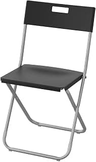 Nt-Star Ikea Elegant/Extra Look And Safe Folding Chair (Black, Frame: Galvanized Steel , Seat And Back: Polypropylene Plastic.)