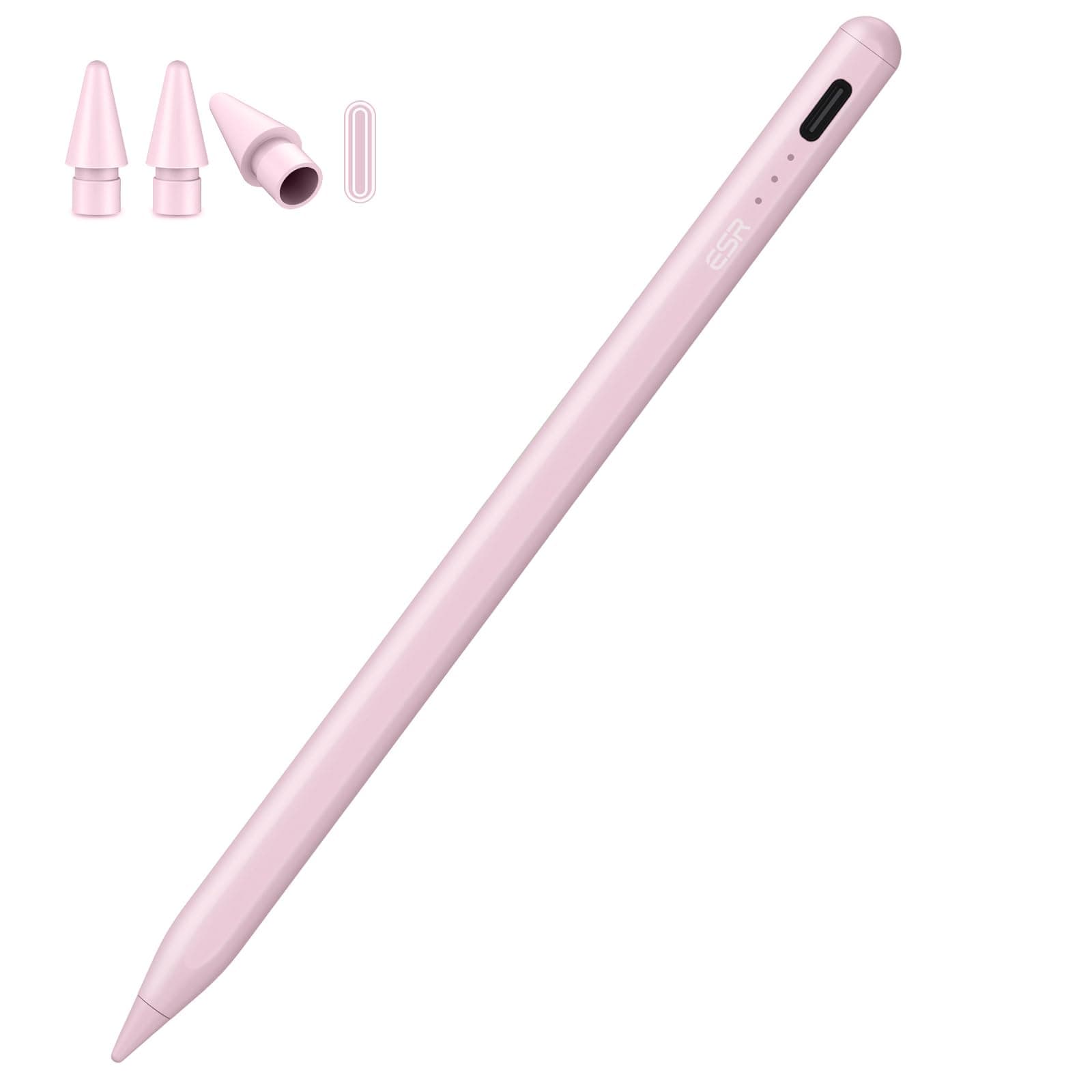ESR Stylus Pen for iPad 2018-2026, Pencil 1st Generation, Tilt Sensitivity | Palm Rejection, Stylus Pen for iPad 11th(A16)/10th Generation, Air 11"/13", Pro 11"/12.9"/13", Mini 6/5, Pink