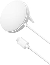 Belkin Qi2 Magnetic Wireless Charging Pad 15W with Pop-Up Stand | MagSafe-Compatible Qi2 Certified Wireless Charger for iPhone 16, 15, 14, 13, Samsung Galaxy S25, S24, AirPods | White