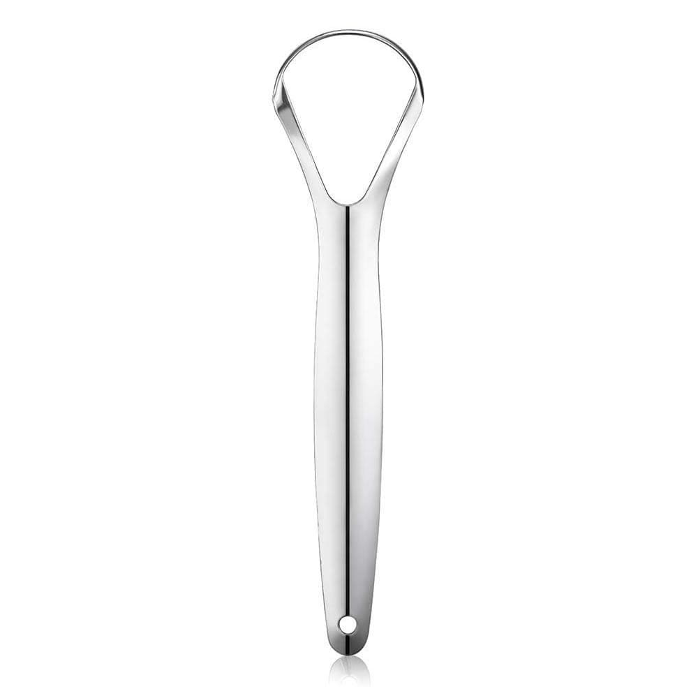 Wonder Care 1 Count Tongue Scraper Stainless Steel,Tongue Cleaners Fresh Breath Restored Taste Big Size