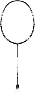Li-Ning AxForce Blast Strung Carbon Fibre Badminton Racket with Full Cover | 5U | Ultimate Smash Badminton Racket with Sonic Boom Acceleration | Max Tension : ≤31 lbs, White/Blue Sapphire