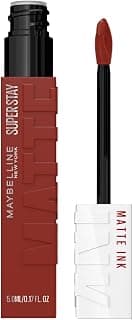 Maybelline New York Superstay Matte Ink Liquid Lipstick, Charmer | No budge bold color for 16H | Transferproof, Waterproof, Foodproof | Brown skin friendly