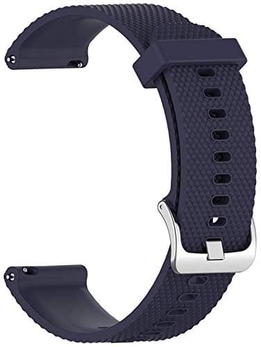 Oboe Premium Textured Silicone Smart Watch Replacement Band 22mm Universal Strap Compatible with Amazfit Pace/Stratos/Samsung Gear S3 Classic/Frontier (Dark Blue)
