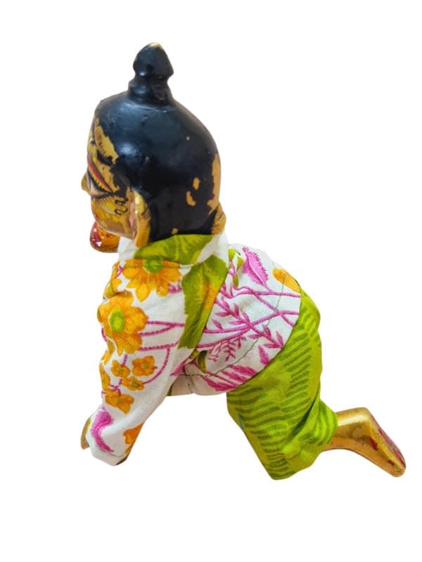 Ladoo krishna Laddu Gopal Cotton Dress, Summer Dress, Night Dress, Night Suit, Pant Shirt for Size (0) White