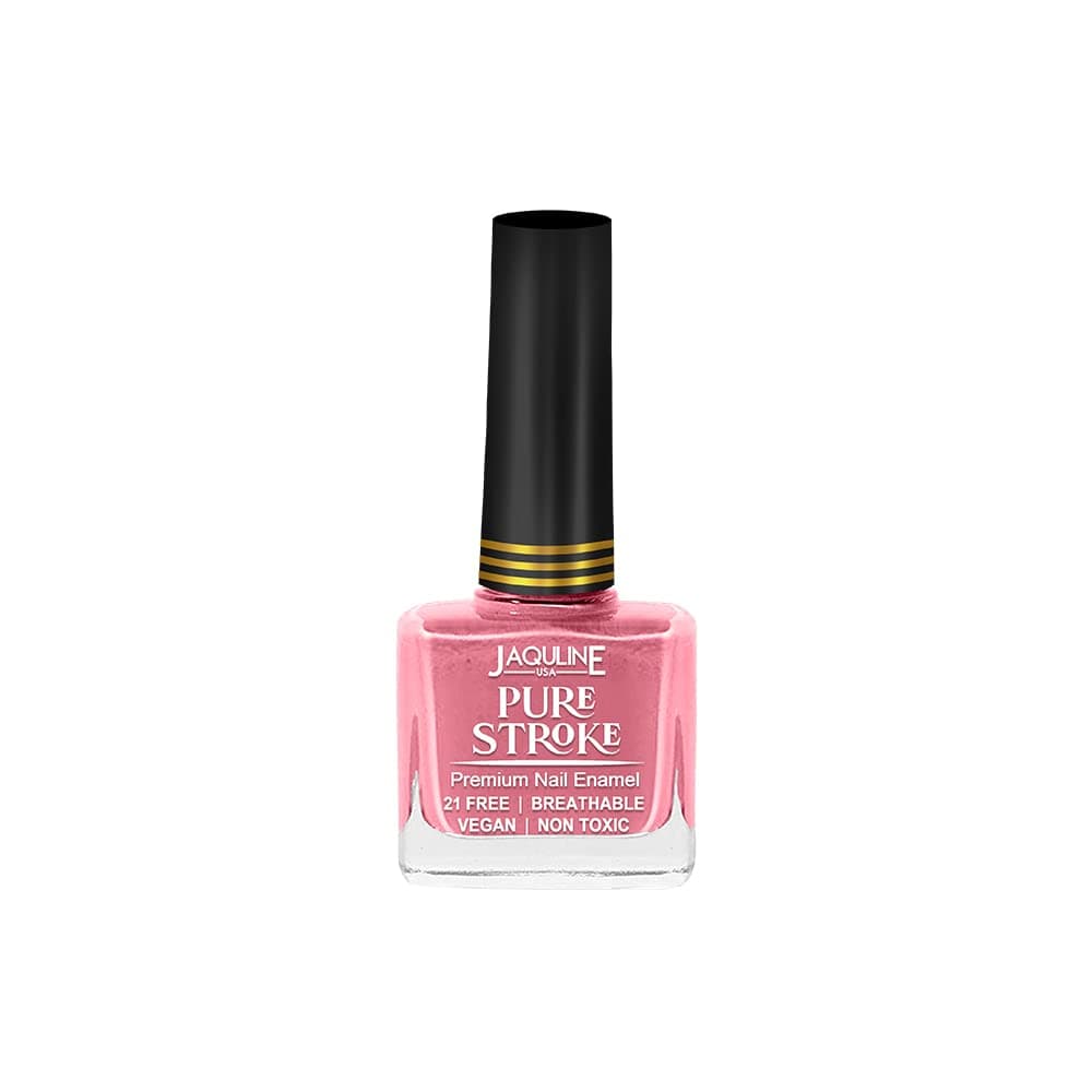 JAQULINE USA Pure Stroke Nail Enamel | Chip Resistant, Quick-Drying | Luminous Finish | Breathable, Non-Toxic, Ethanol-Free | Vegan Friendly | Smooth Application - Flawless, 10ml