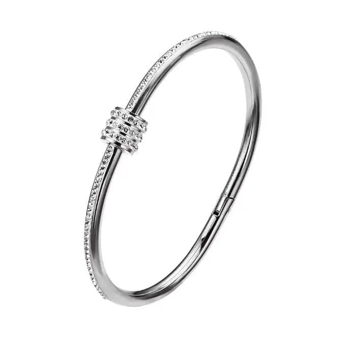 MEENAZ bracelet for woman combo AD Bangles for women Stylish Adjustable hand Silver Bracelet for girls silver Kada for Women american diamond CZ Accessories Jewellery friendship crystal Stone 639