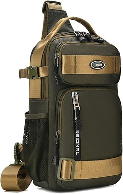 Spiffy Slim Waterproof Polyester Crossbody Sling Bag, Chest Backpack for Men & Women, College Bag, Shoulder Travel Backpack for Outdoor Work, Handbag