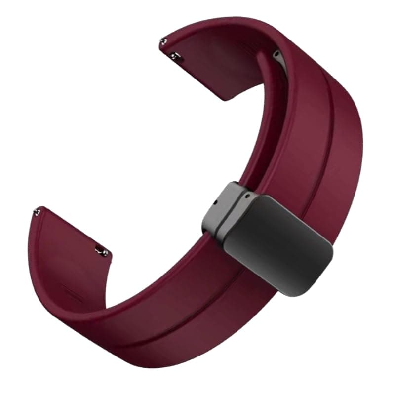 YODI New Edition 22MM Magnetic Buckle Soft Silicone Sport Strap Band For Huawei Watch GT 2e (46mm) / Honor Watch GS Pro, Magic Watch 2 (46mm) Smart Watch For Men Women (WINRED)