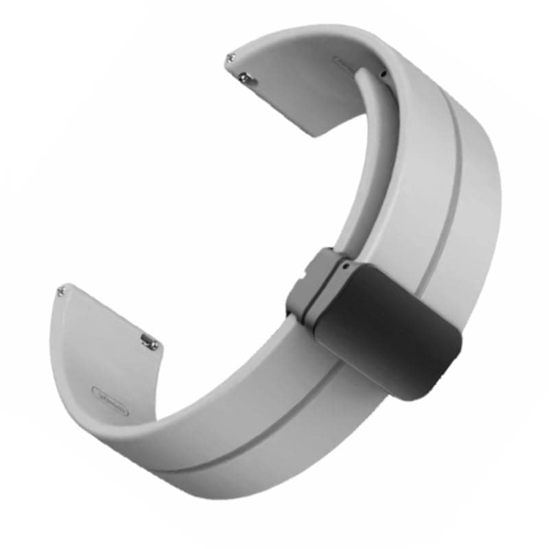YODI New Edition 22MM Magnetic Buckle Soft Silicone Sport Strap Band For Realme Watch S/Watch 2/2 Pro/S Pro/Watch 3 Pro Smart Watch For Men Women (Grey)