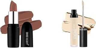 SWISS BEAUTY Pure Matte Creamy Lipstick Shade- Caramel, 3.8gm| Liquid Light Weight Concealer With Full Coverage |Easily Blendable Concealer For Face Makeup With Matte Finish | Shade- Natural, 6g