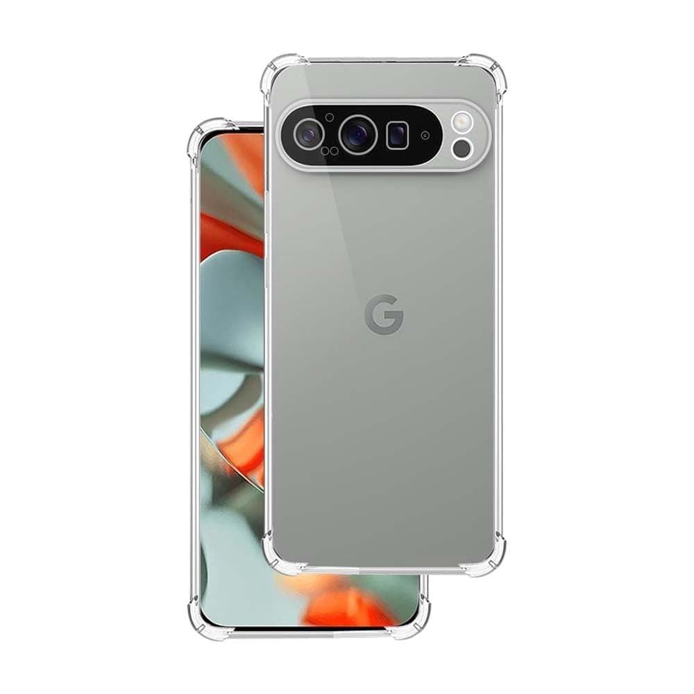 7SEVEN® Back Cover for Google Pixel 9 Pro 5G Transparent Mobile Back Case Shock Proof Design Camera Edges Protection Crystal Clear Phone Case Silicon Soft TPU and Flexible Bumper Phone Cover