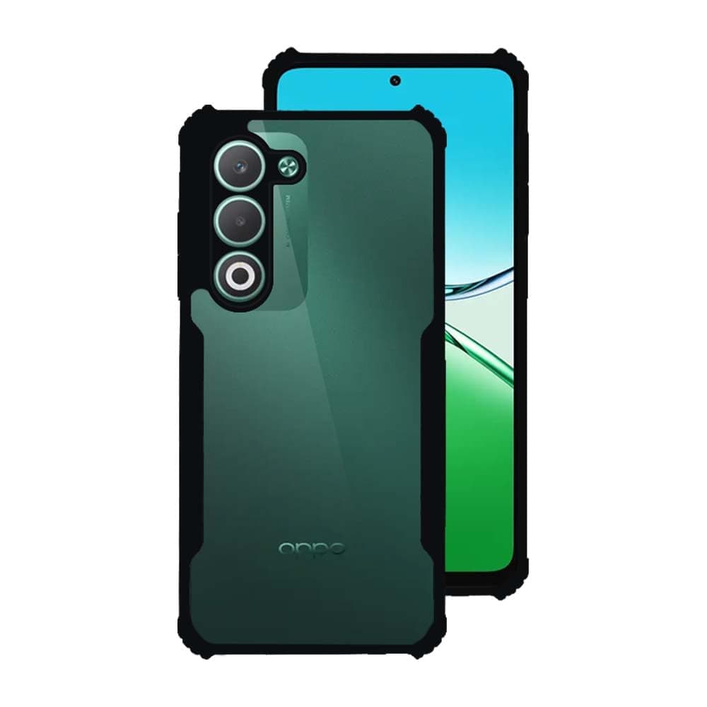 7SEVEN® Ipacky Back Cover for Oppo A5 5G Mobile Back Case Shock Proof Design Camera Edges Protection Crystal Clear Phone Case Precise Cutouts Matte Black Soft Bumper Phone Cover