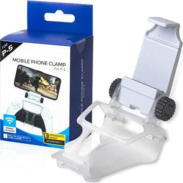 New World Mobile Phone Clip Holder for PS5 Controller Foldable Mobile Phone Stand Mount Clamp Bracket with Adjustable Stand for PlayStation 5 Controller -Only Holder (PS5 Controller Not Included)