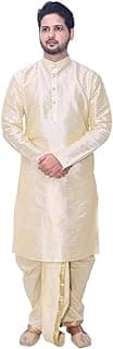 Om Shubh Mangalam Men's Dupion Silk Fancy Dhoti Kurta Set