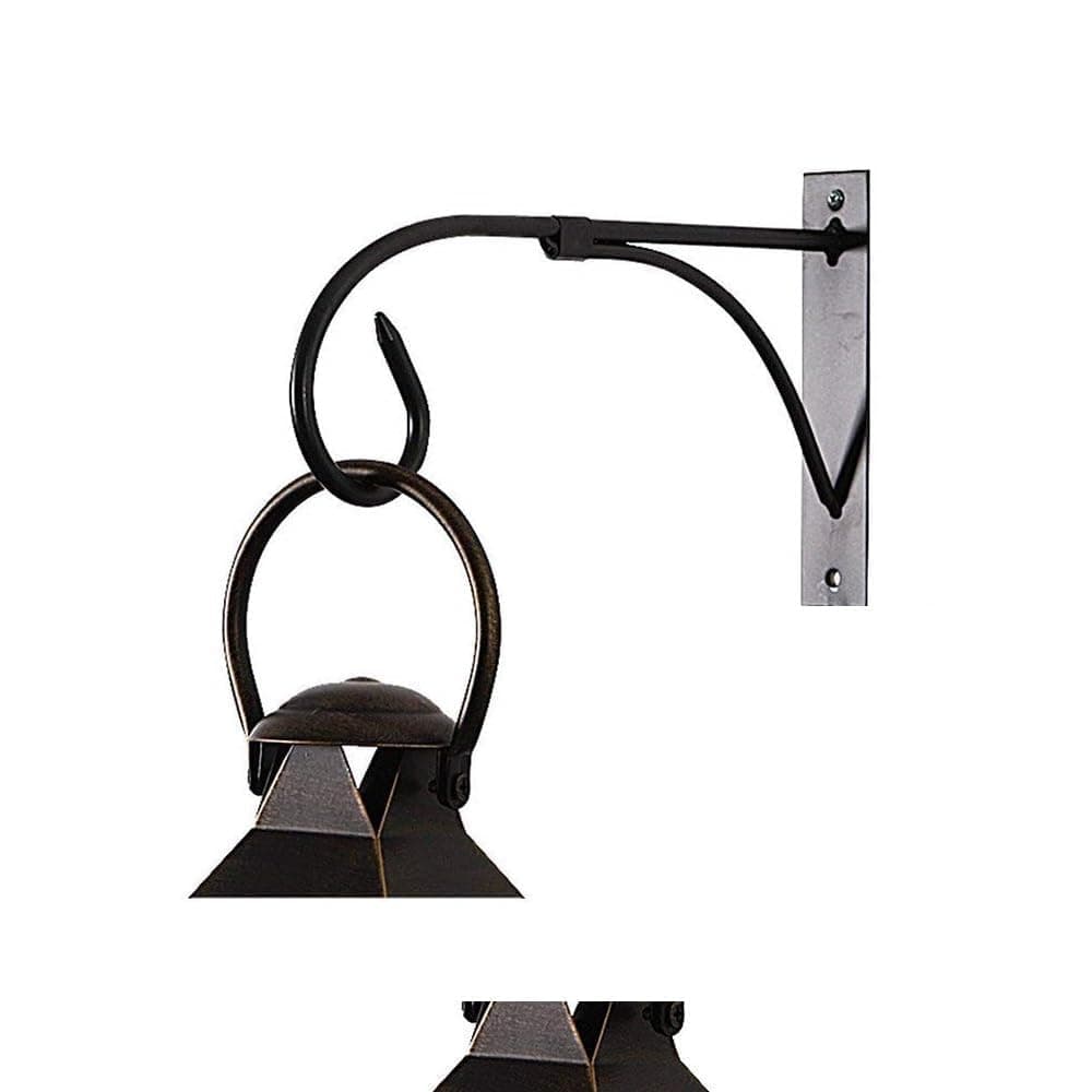 Nutech Decor Metal Wall Bracket Hook for Hanging Lanterns, Planters, Bird Feeders, Wind Chimes, Pots, Baskets Outdoor Indoor Garden, Balcony Decor Space Saving Hanger for Pot Hooks (Black, Pack of 1)