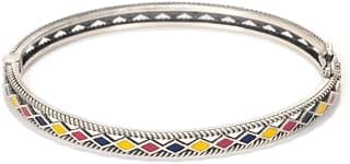 Shaya by Caratlane| 925 Silver| Sadu Bharat Style Bracelet in Oxidised | Gifts for Womens & Girls