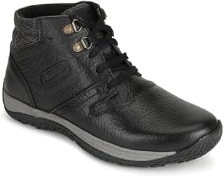 Allen Cooper Genuine Premium Leather Luxury Memory Foam High-Top Ankle Boots Shoes For Men(20235|Tan|Size-6,7,8,9,10)