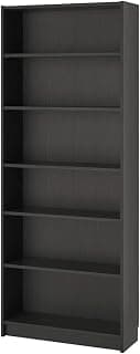 MARIAS KOMMERCE Billy Bookcase, black-brown80x28x202 cm (31 1/2x11x79 1/2 ")