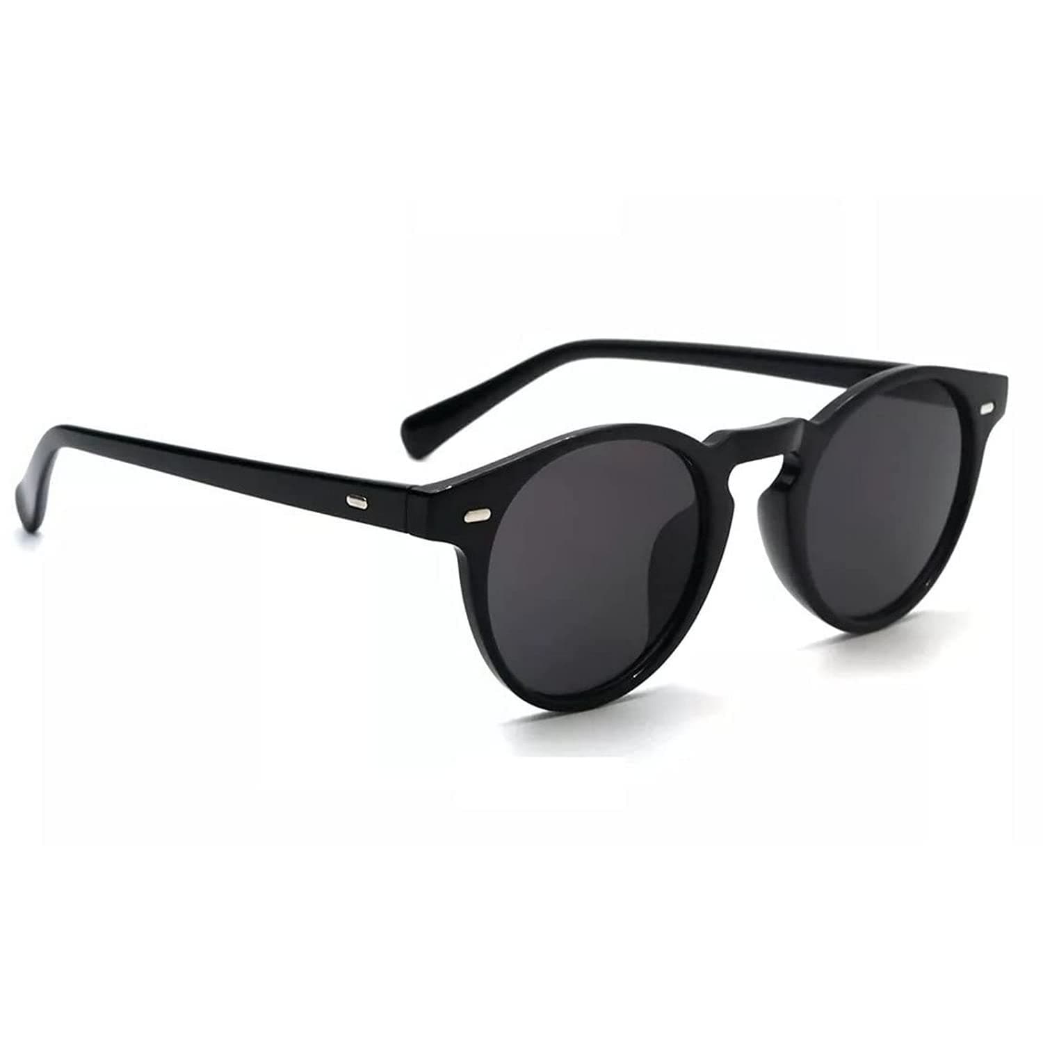 Dervin UV Protected Small Shape Rivet Round Sunglasses for Men and Women