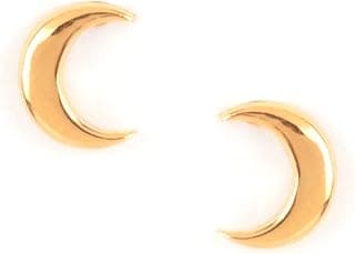 Shaya by CaratLane 925 Silver Over the Moon Studs in Gold Plated Gifts for Womens & Girls