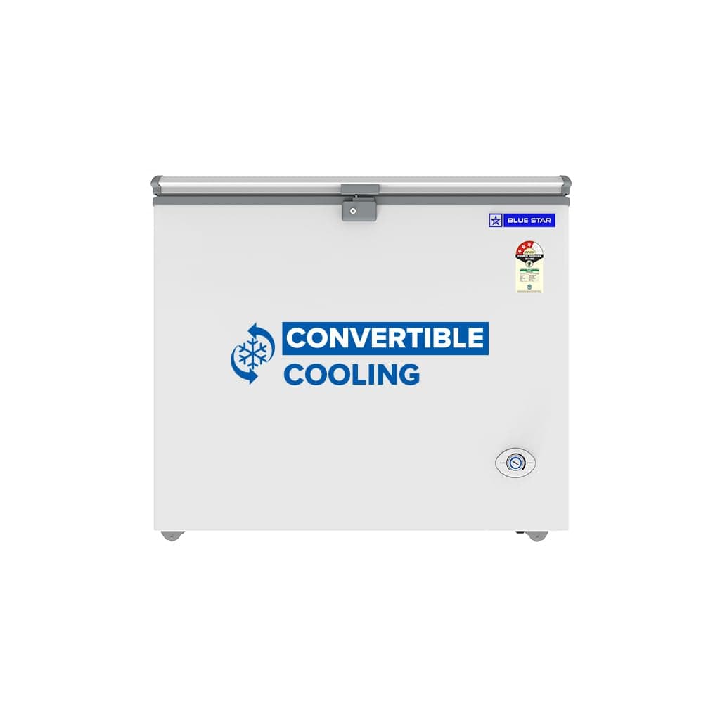 Blue Star HT3-N230, 230 Liter Hard Top Single Door Deep Freezer (215 Liter, White, 3-star)