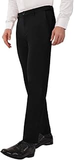 SaintX Men's Premium 4-Way Comfort Stretch Formal Trousers | Smart Sweat Wicking Wrinkle Free Fabric | Smarter Techno Flex Expandable Waistband | Stylish Slim Fit | Daily Office Wear