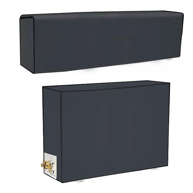 Yellow Weaves 100% Waterproof and Dust Proof Split AC Cover for 1.5 Ton - Grey