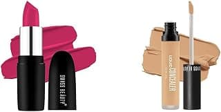 SWISS BEAUTY Pure Matte Creamy Lipstick Shade- Hot Pink, 3.8gm| Liquid Light Weight Concealer With Full Coverage |Easily Blendable Concealer For Face Makeup With Matte Finish | Shade- Warm Honey, 6g