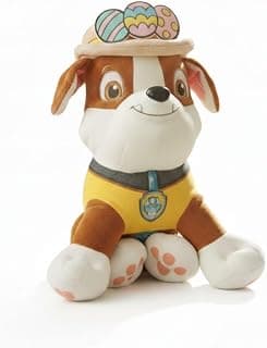 Rubble with Hat Plush | Huggable Paw Patrol Puppy Soft Toy | Adorable Collectible Stuffed Animal | Friendly Gift for Kids & Fans | Cuddly Character | 25cm