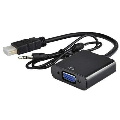 ETZIN HDMI to VGA With 3.5mm Aux Cable Compatible With Computer, Desktop, Laptop, PC, Monitor, Projector, Full HDTV, Media Players, Xbox High-Speed 1080P Active HDTV etc-(EPL-451H)