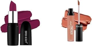 SWISS BEAUTY Pure Matte Creamy Lipstick Shade- Burgundy, 3.8gm| Liquid Light Weight Concealer With Full Coverage |Easily Blendable Concealer For Face Makeup With Matte Finish | Shade- Orange, 6g