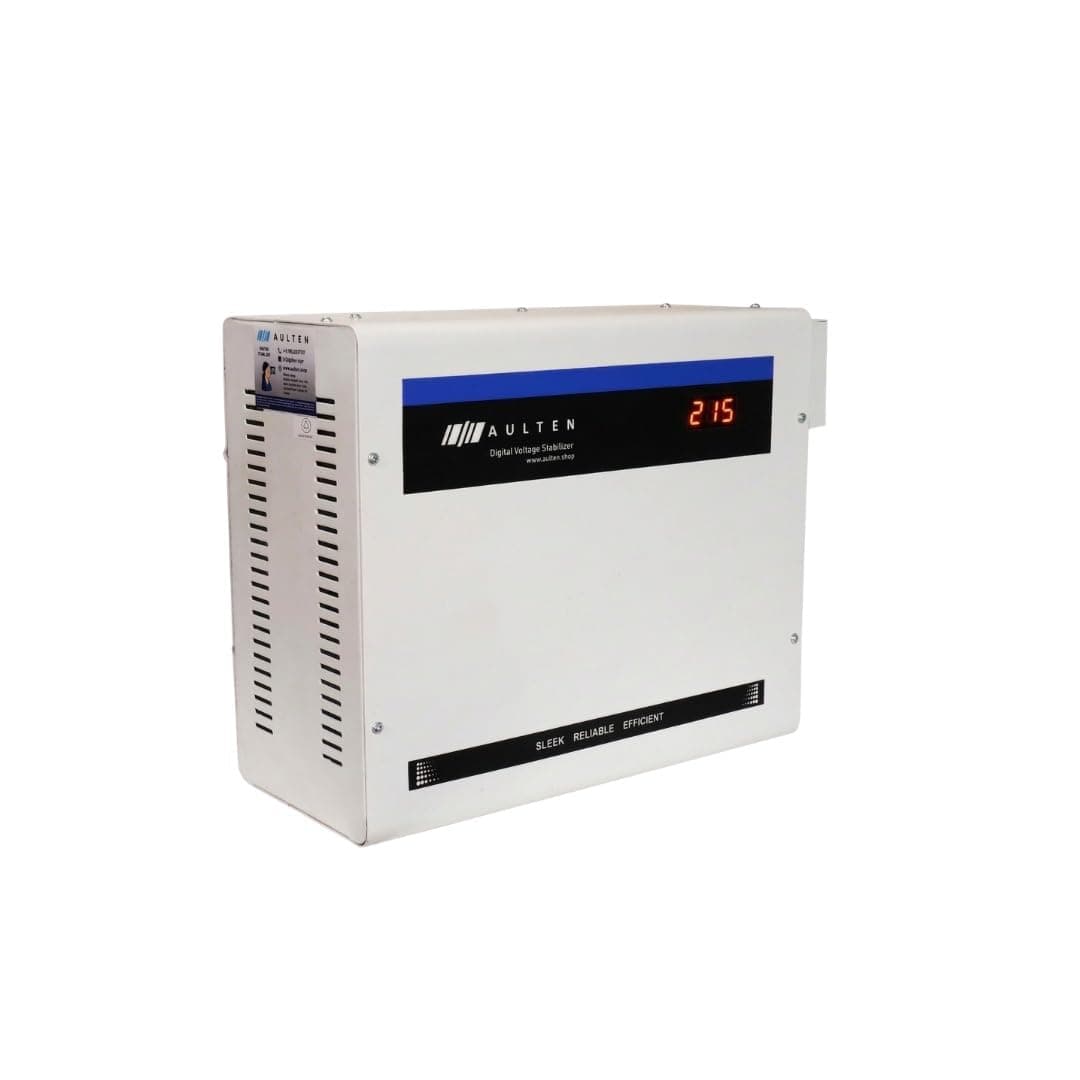 AULTEN Mainline Voltage stabilizer for Home 10 KVA Heavy Duty 8000W 140V-280V AD062 (Grey) | 2 Year Warranty