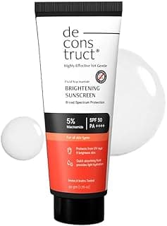Deconstruct Fluid Brightening Sunscreen SPF 50+ PA++++ |Sunscreen with Niacinamide| Brightens Skin | Dewy finish| Gives glow| Lightweight, Quick absorb |For dry, oily,combination, normal skin |For Men & Women 50g